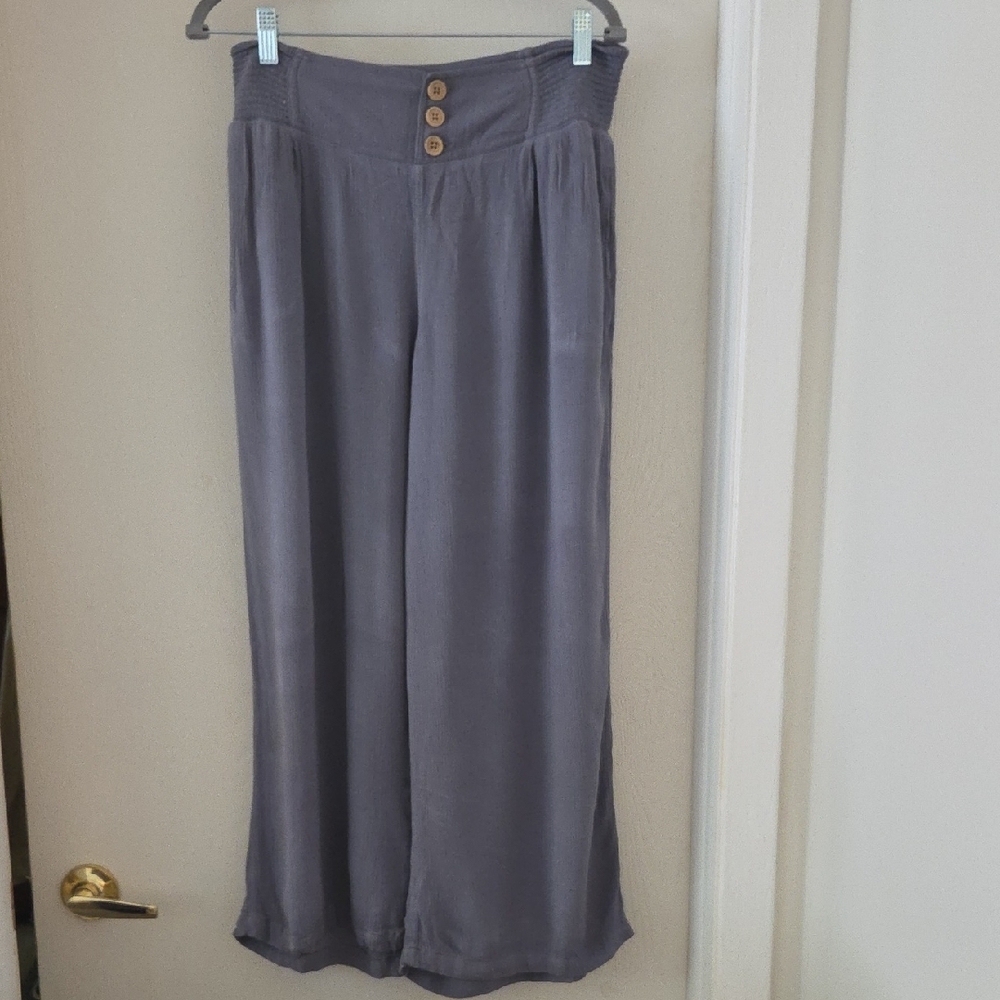 Mudd Dustu Blue Relaxed Pants/capri Lg
